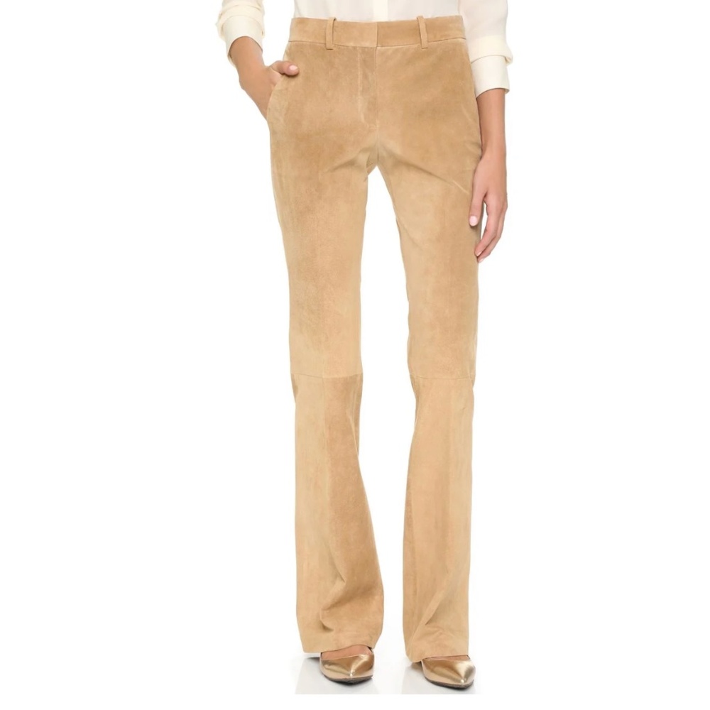 Theory leather flared pants
